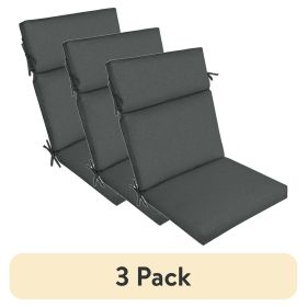 (3 pack)44" L x 21" W Gray 2 Piece Rectangle Outdoor Chair Cushion