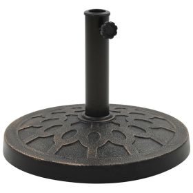 Umbrella Base Bronze Polyresin 28.7 lbs Fancy Design