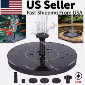 Bird Bath Fountain Solar Powered Water Pump Floating Outdoor Pond Garden Pool US