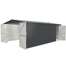 Outdoor Storage Shed 20x13 FT, Metal Garden Shed Backyard Utility Tool House Building with 2 Doors and 4 Vents for Car,Truck,Bike, Garbage Can,To