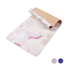 Yoga Mat, Exercise Yoga Mat Print With Non-Slip Design, Professional TPE Exericise Mat, 72  X 24  Multi-Purpose Workout Mat For Women, Pilates Fi (Option: Pink Flower)