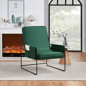 Sling Accent Chair,  Comfy Chair With Removable Cushion, Vanity Chair,  With Storage Bag For Living Room, Room Chair For Living  Room, Bedroom, O (Option: Green)