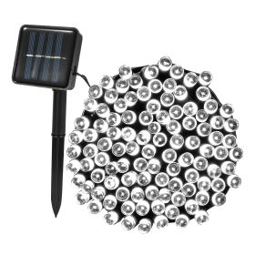 1Pc Solar String Lights LED Solar Power Fairy String Light 12M 8 Lighting Mode Cool Light Waterproof Starry String Lights Christmas Wedding Party (Option: Cool)