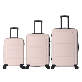 Luggage Sets ABS Hardshell 3pcs Luggage, Lightweight Durable Suitcase Sets Spinner Wheels Suitcase 20  24  28 (Option: Pink)