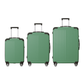 Fruit Green 3-Piece Premium ABS Luggage Set-20 , 24 , And 28  Suitcases With Multi-Position Handle, Silent Spinner Wheels, And TSA-Approved Lock- (Option: Green)