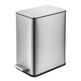SSTC101-10L-S, Stainless Steel Kitchen Trash Can, 10L (Option: Steel Gray)