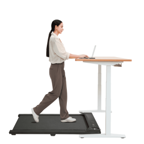 Under Desk Treadmill With Incline,Walking Pad For Home Office,Portable Walking Treadmill 1.0HP,Walking Jogging Machine With 242 Lbs Weight Capaci (Option: Black)