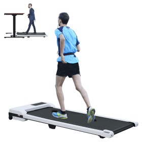 Walking Pad With Quiet 2.0 HP Brushless Motor, Countdown Modes, Spacious Running Area,  220 Lbs Weight Capacity For Home Or Office Workouts, 3 In (Option: White)