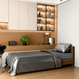 Satin Bed Sheets, Twin Size Sheets Set, 3 Pcs Silky Bedding Set With 15 Inches Deep Pocket For Mattress -Twin, Grey (Option: Grey)