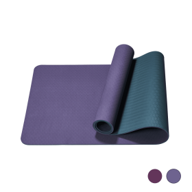 Yoga Mat, Exercise Yoga Mat With Non-Slip Design, Professional TPE Exericise Mat, 72 X 24  Multi-Purpose Workout Mat For Women, Pilates Fitness A (Option: Pink)