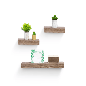 Floating Shelves  23.6 Wall Mounted Wood Shelves For Bathroom, Bedroom, Living Room, Kitchen, Hanging Shelf For Books Storage Decor With Invisibl (Option: Maple)