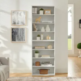 CD DVD Storage Cabinet, Bookcase, Adjustable Shelf 8-layer Storage, Display Bookshelf, Home, Office, Multi-functional Double-layer Bookcase, Can (Option: defaulttitle)