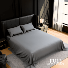 Bedding Full Bed Sheets Set - 4 Piece Bedding - Brushed Microfiber - Shrinkage And Fade Resistant - Easy Care -Full, Grey (Option: Grey)