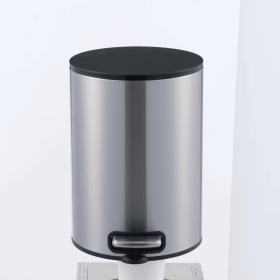 SSTC002-5L-S, Stainless Steel Kitchen Trash Can, 5L (Option: Steel Gray)
